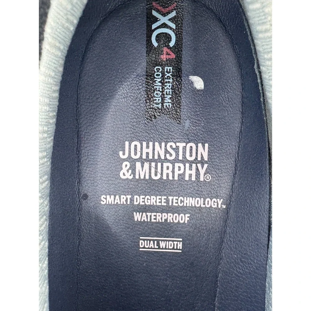 JOHNSTON & MURPHY XC4 Black Tanner Knit Wingtip Shoe Men's 10 Waterproof Comfort